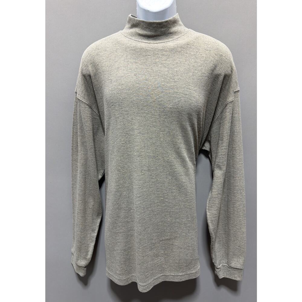 Farah Sweater Men's Size XL Sage Green Wide Ribbed Pullover Mock Sweater